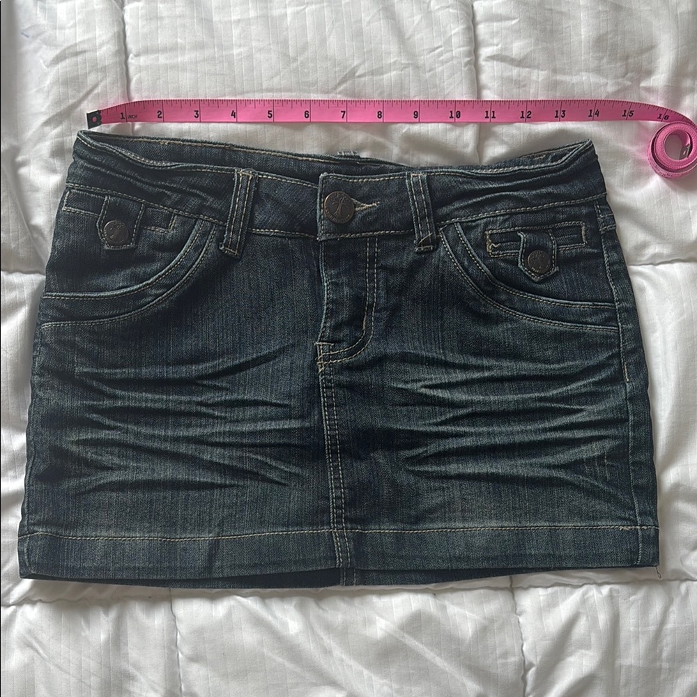 Y2k Urban Heritage Dark Wash Mini Skirt